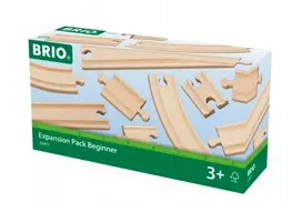 BRIO 33401 – Medinių geležinkelio bėgių papildomų dalių rinkinys, 11 dalių