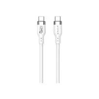 HYPER 2M SILICONE 240W USB-C Įkrovimo kabelis - BALTAS