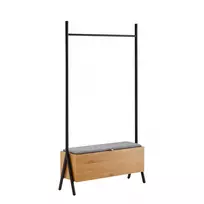 Drabužių pakaba AALBORG su suoliuku 97x32xH180cm, ąžuolo