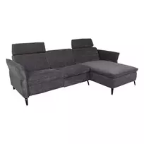 Kampinė sofa su reglaineriu DAYTON RC, tamsiai pilka