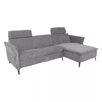 Kampinė sofa su reglaineriu DAYTON RC, šviesiai pilka