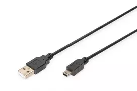 Connection cable USB A / miniUSB B M/M 1 m black