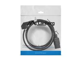 Cable power CEE 7/7 - IEC 320 C19 16A VDE 1.8M black