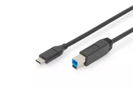 Connection Cable USB 3.1 Gen.2 SuperSpeed + 10Gbps USB Type C / B M / M Power Delivery, black, 1.8m