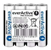 BATTERIES LR03/AAA PRO ALKALINE SHRINK 4 PCS