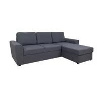 Kampinė sofa - lova INGMAR tamsiai pilka