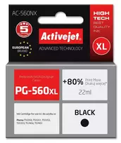 Activejet AC-560NX Brother spausdintuvo rašalas, Canon PG-560XL pakaitalas; Supreme; 22 ml; juodas