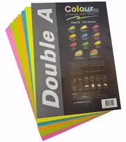 Spalvotas popierius Double A Rainbow 4 Neon, 100 lapų