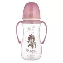 CANPOL BABIES Anti-Colic buteliukas su rankenėlėmis, 300 ml PP EasyStart BONJOUR PARIS, 35/241_pin