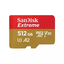 SanDisk Extreme 512GB MicroSDHC UHS-I Klasės 10
