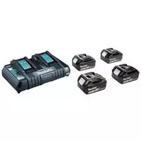 Akumuliatorių komplektas MAKITA POWER SUPPLY KIT 18V (BL1850Bx4+DC18RD) MAKPAC