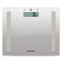 Salter 9113 SV3RAREU16 Compact Glass Analyser Bathroom Scales - Silver