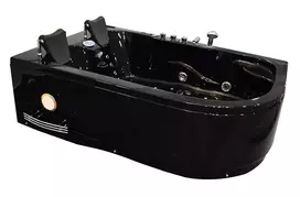 Masažinė Vonia AMO-1631L BLACK Dvivietė 180x120x54 cm.