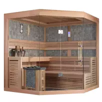 Sausa Pirtis AMUE-1242 Su Krosnele 200x200x210cm Keturvietė