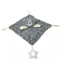 Toy Blanket - 93713 - MILUŚ - TEDDY BEAR - GREY - size 25 cm