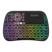 SAVIO KW-04 apšviesta belaidė klaviatūra RGB BT + 2,4 GHz, TV dėžutė
