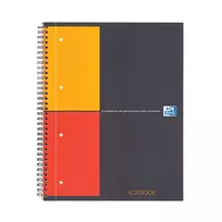 Sąsiuvinis su spirale OXFORD INTERNATIONAL NOTEBOOK, A4+, 80 lapų, langeliais, vnt.