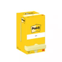 Lipnūs lapeliai Post-it, 76 x 76 mm, pak. -12 blokelių po 100 lapelių, kanarėlės geltona, pak.