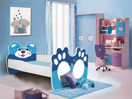 Lova su meškiuku BEAR BLUE 160x80