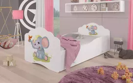 Lova su čiužiniu ir stalčiumi CASIMO Dramblys 140x70