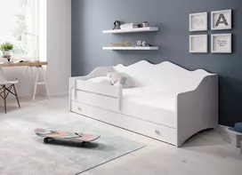Lova su čiužiniu EMKA Pilka, Balta 160x80
