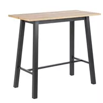 Baro stalas CHARA 117x58xH105cm, ąžuolo/juoda