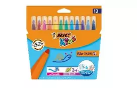 BIC Flomasteriai KID Couleur XL, 12 spalvų rinkinys