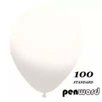 Balionai 12" Penword 100vnt balti