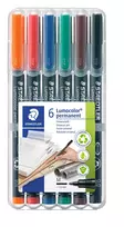 Žymeklis STAEDTLER codec film OHP 317M, 1.0mm, 6 spalvų rinkinys, pak.