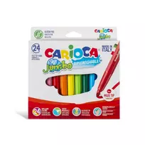 Flomasteriai CARIOCA JUMBO, 24 spalvų, vnt.