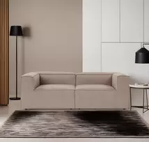Dvivietė sofa Hanah Home Fora, ruda, 214 x 66 x 105