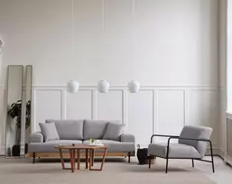 Trivietė sofa Hanah Home Eti, pilka, 98 x 78 x 220