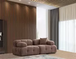 Dvivietė sofa Hanah Home Doblo, kapučino, 100 x 80 x 200