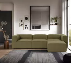 Kampinė sofa Hanah Home Fora, žalia, 296 x 66 x 185