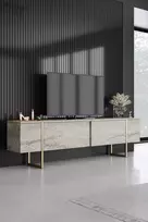 TV stovas, Hanah Home, travertinas Auksinis, 180 x 50 x 30, cm