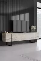 TV stovas, Hanah Home, travertinas Juoda, 180 x 50 x 30, cm