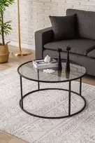 Kavos staliukas, Hanah Home, juodas, 80 x 43 x 80, cm