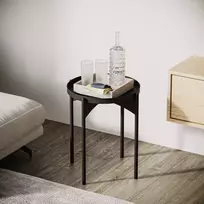 Kavos staliukas, Hanah Home, juodas, 44 x 57 x 44, cm