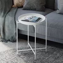 Kavos staliukas, Hanah Home, baltas, 46 x 56 x 46, cm