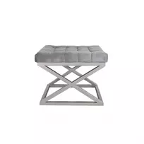 Pufas Hanah Home Capraz, sidabras Pilka, 50 x 42 x 40