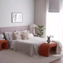 „Hanah Home“ pufas „Nu“, koralų spalvos, 106 x 45 x 46