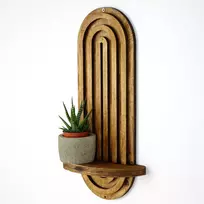 Sieninė lentyna, Hanah Home, Riešutas, 40 x 20 x 9, cm