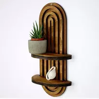 Sieninė lentyna, Hanah Home, Riešutas, 40 x 20 x 9, cm