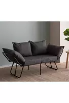 Dvivietė sofa-lova Hanah Home Viper, tamsiai pilka, 150 x 78 x 60