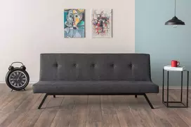 Trivietė sofa-lova Hanah Home Zola , tamsiai pilka, 90 x 145 x 35