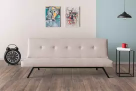 Trivietė sofa-lova Hanah Home Zola, kreminė, 90 x 145 x 35