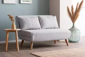 Dvivietė sofa-lova Hanah Home Folde, pilka, 12 x 8 x 3
