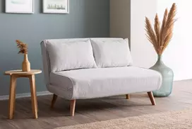 Dviejų vietų sofa-lova Hanah Home Folde, balta, 12 x 8 x 3