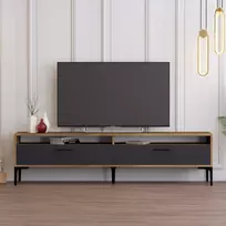 TV blokas, Hanah Home, graikinis riešutas Antracitas, 180 x 35 x 47, cm