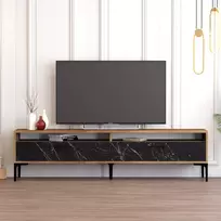 TV blokas, Hanah Home, graikinis riešutas Juodas marmuras, 180 x 35 x 47, cm